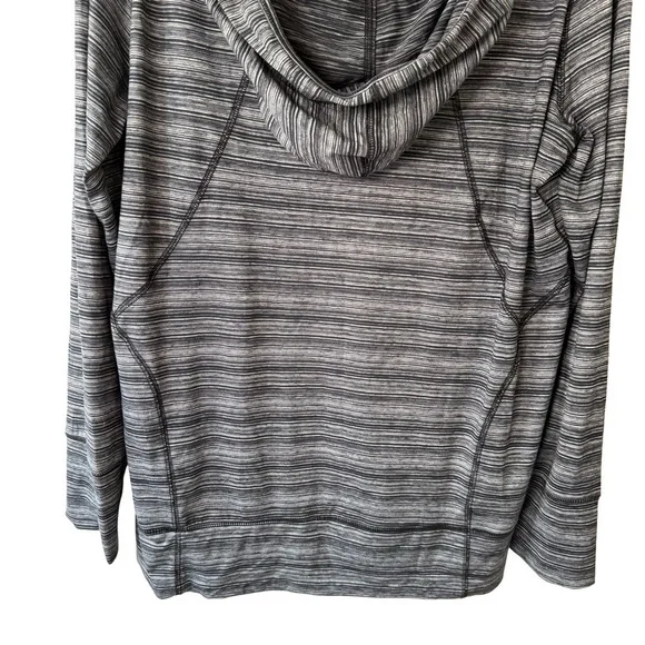 Champion Black and White Grey Performance Striped Hoodie Size XL Activewear - Picture 12 of 12